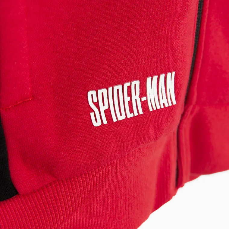 Cool Club, Bluza chłopięca z kapturem, rozpinana, czerwona, Spider-Man