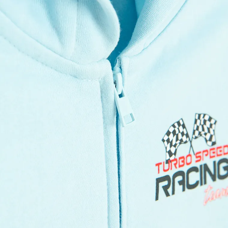 Cool Club, Bluza chłopięca z kapturem, rozpinana, ocieplana, niebieska