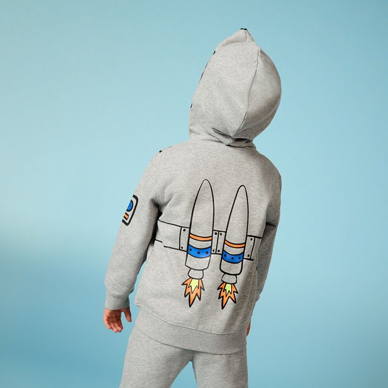 Cool Club, Bluza chłopięca z kapturem, rozpinana, szara