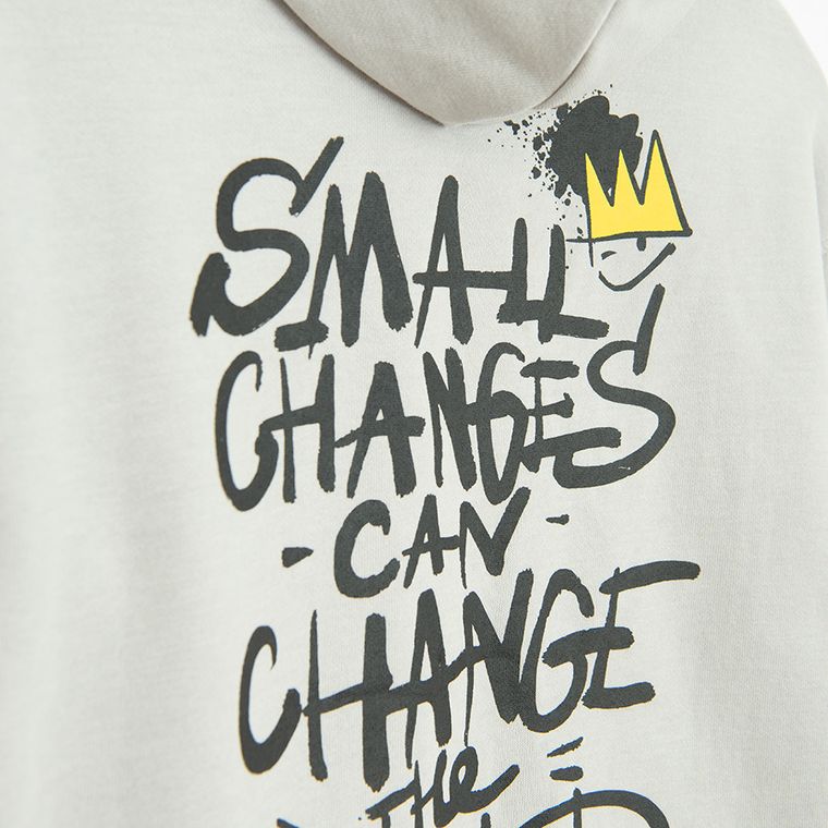 Cool Club, Bluza chłopięca z kapturem, rozpinana, szara