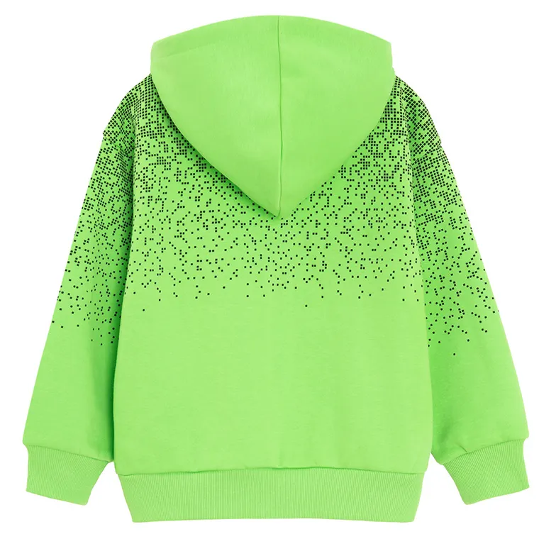 Cool Club, Bluza chłopięca z kapturem, rozpinana, zielona