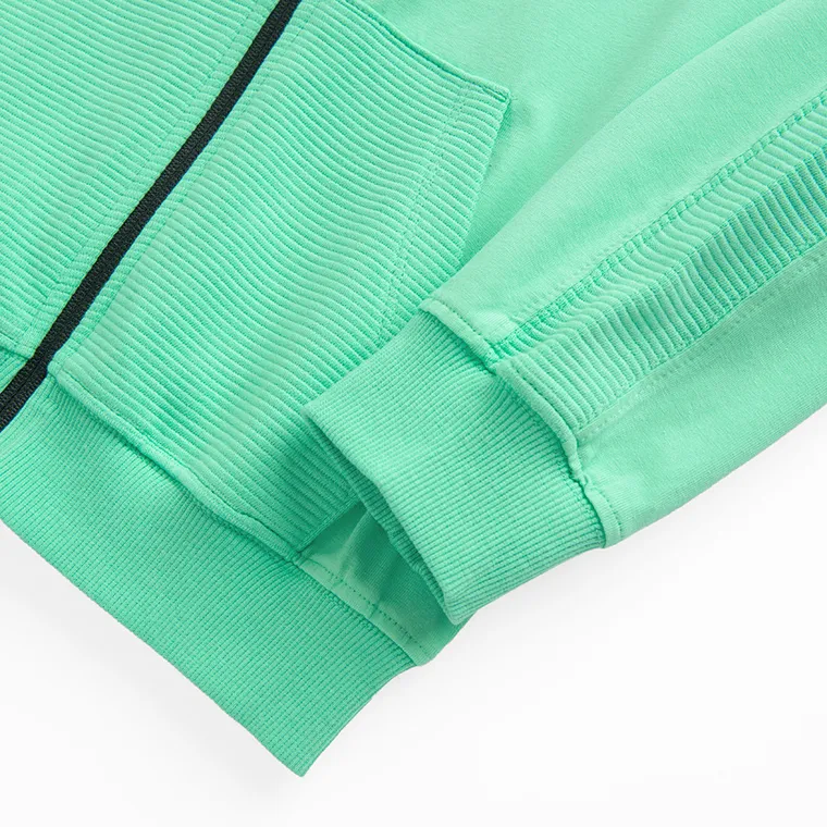 Cool Club, Bluza chłopięca z kapturem, rozpinana, zielona