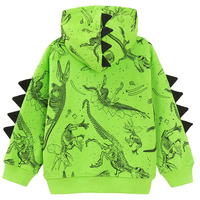 Cool Club, Bluza chłopięca z kapturem, rozpinana, zielona, Jurassic World