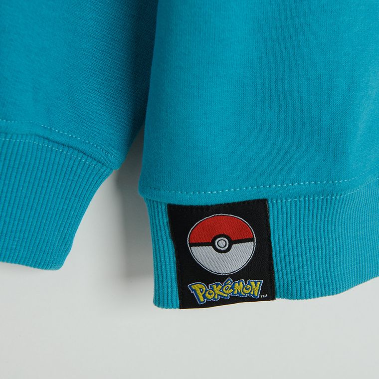 Cool Club, Bluza chłopięca z kapturem, turkusowa, Pokemon