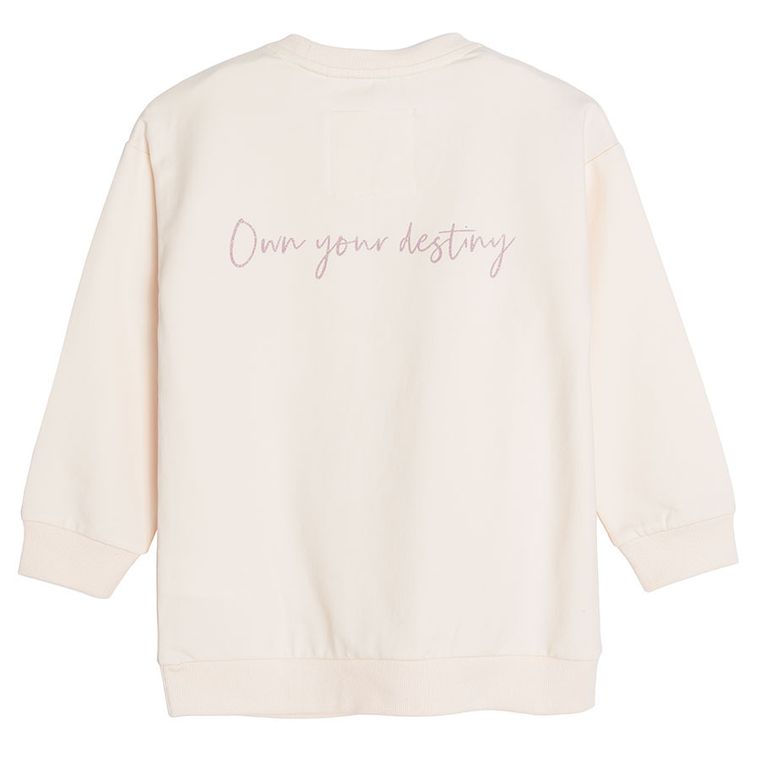 Cool Club, Bluza dziewczęca, beżowa, Kraina Lodu