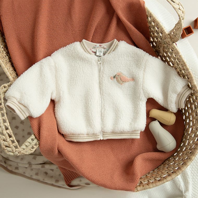 Cool Club, Bluza dziewczęca, rozpinana, ecru