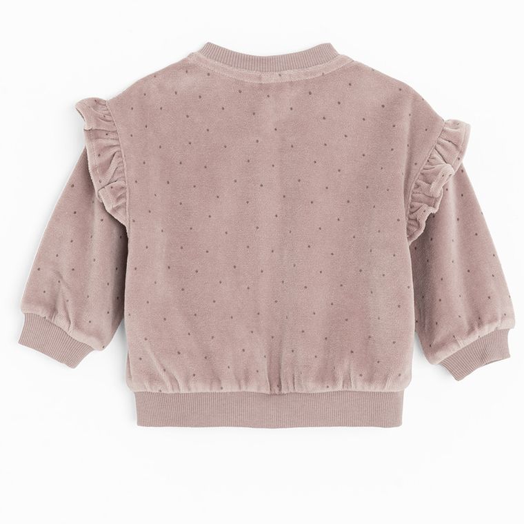 Cool Club, Bluza dziewczęca, rozpinana, welurowa, fioletowa