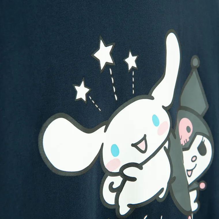 Cool Club, Bluza dziewczęca z kapturem, ocieplana, granatowa, Hello Kitty and Friends