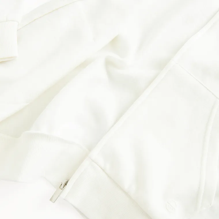 Cool Club, Bluza dziewczęca z kapturem, rozpinana, biała