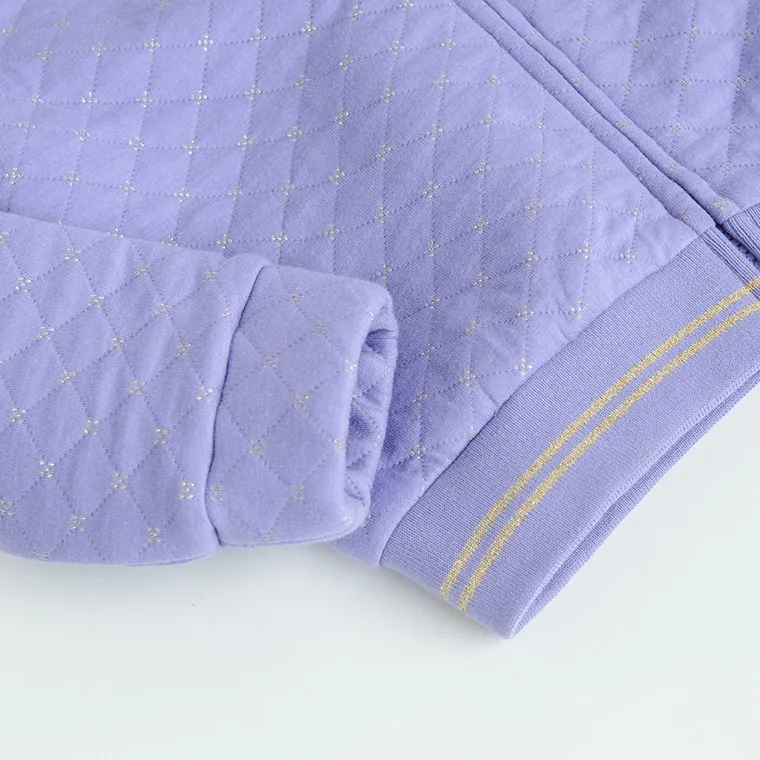 Cool Club, Bluza dziewczęca z kapturem, rozpinana, fioletowa