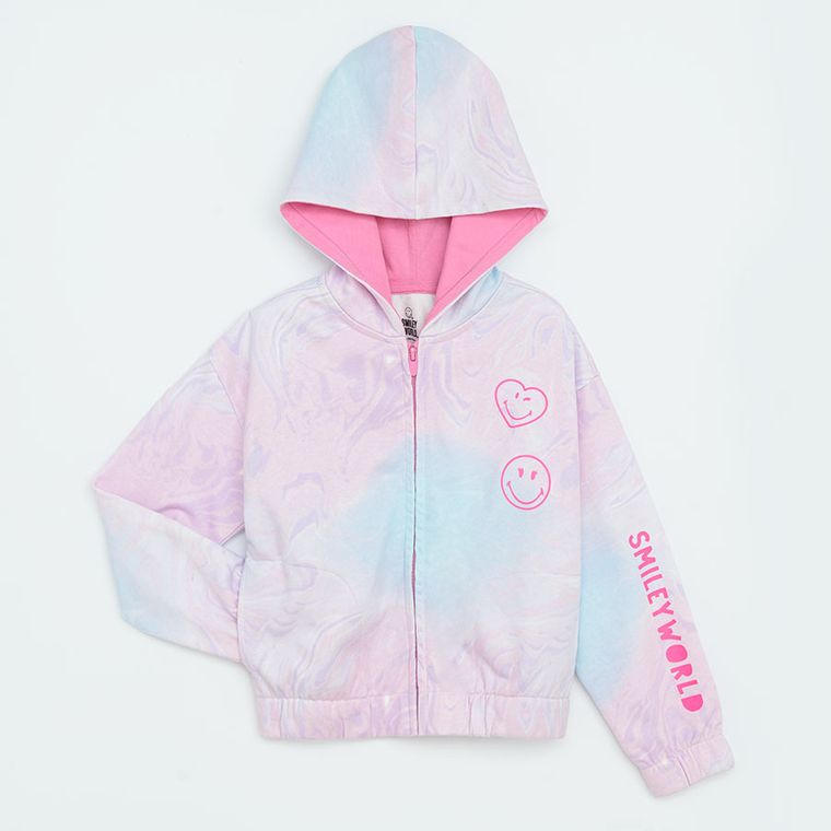 Cool Club, Bluza dziewczęca z kapturem, rozpinana, mix, SmileyWorld