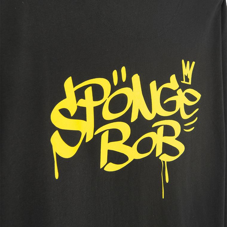 Cool Club, Bluzka chłopięca z długim rękawem, czarna, SpongeBob