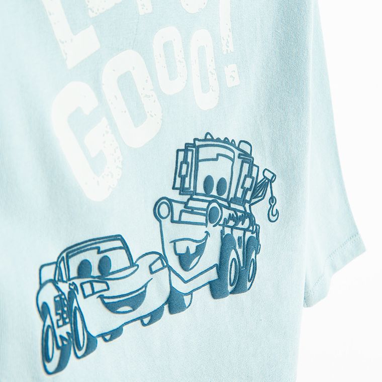 Cool Club, Bluzka chłopięca z długim rękawem, niebieska, Auta