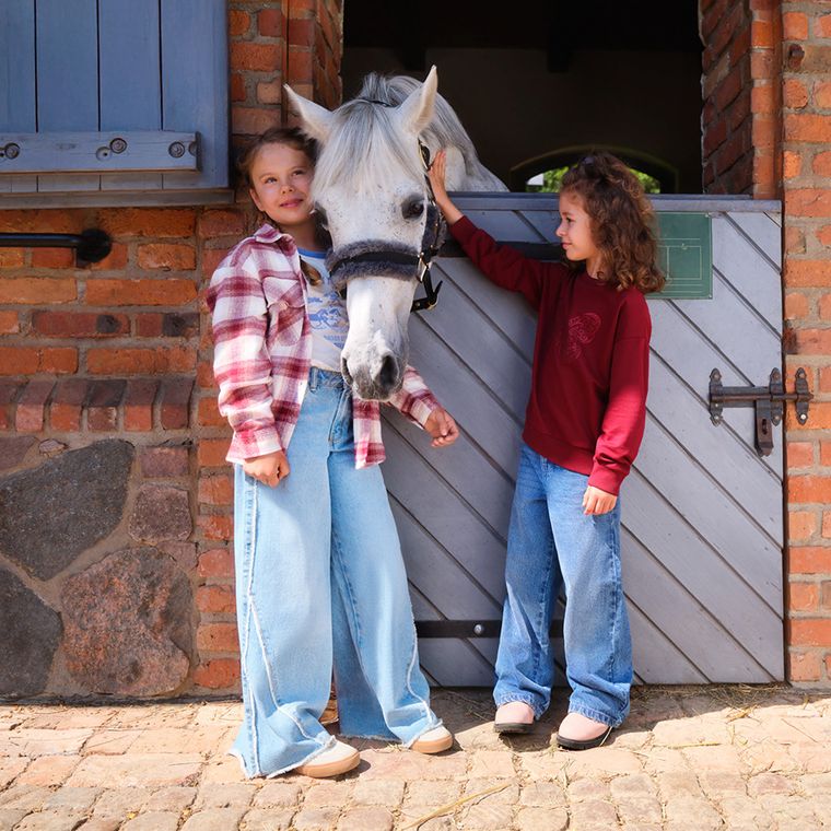 Cool Club, Bluzka dziewczęca z długim rękawem, bordowa