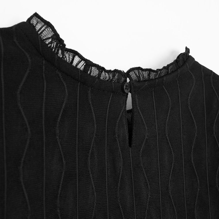 Cool Club, Bluzka dziewczęca z długim rękawem, czarna