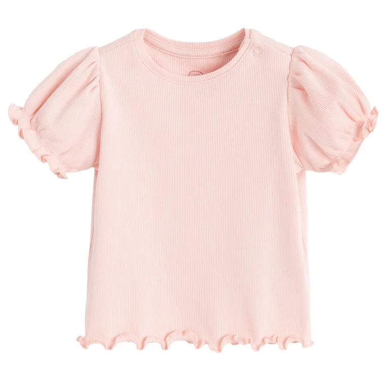 Cool Club, Bluzka dziewczęca z krótkim rękawem, prążkowana, mix, zestaw, 2 szt.