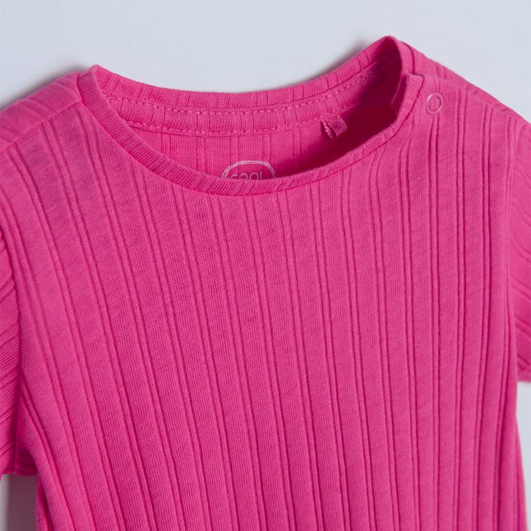 Cool Club, Bluzka dziewczęca z krótkim rękawem, różowa, zestaw, 2 szt.