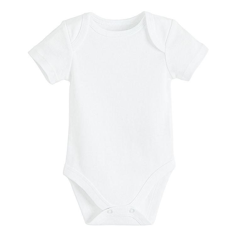 Cool Club, Body chłopięce z krótkim rękawem, białe, zestaw, 5 szt.