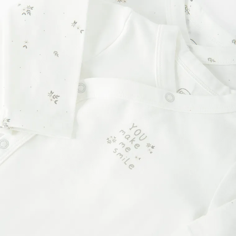 Cool Club, Body dziewczęce z długim rękawem, białe, zestaw, 2 szt.