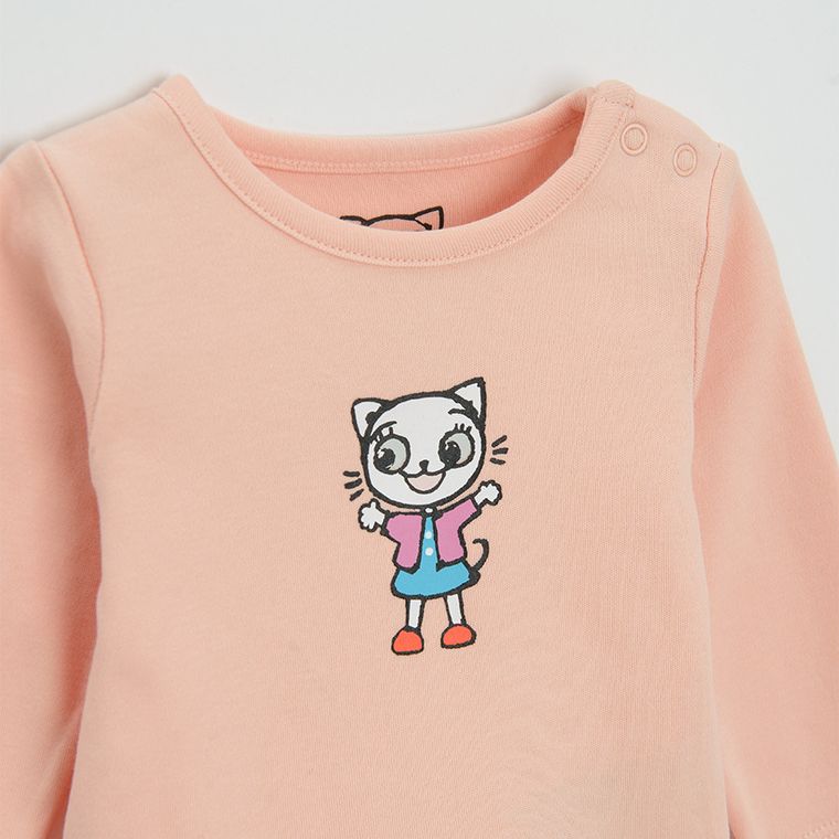 Cool Club, Body dziewczęce z długim rękawem, mix, Kicia Kocia, zestaw, 3 szt.