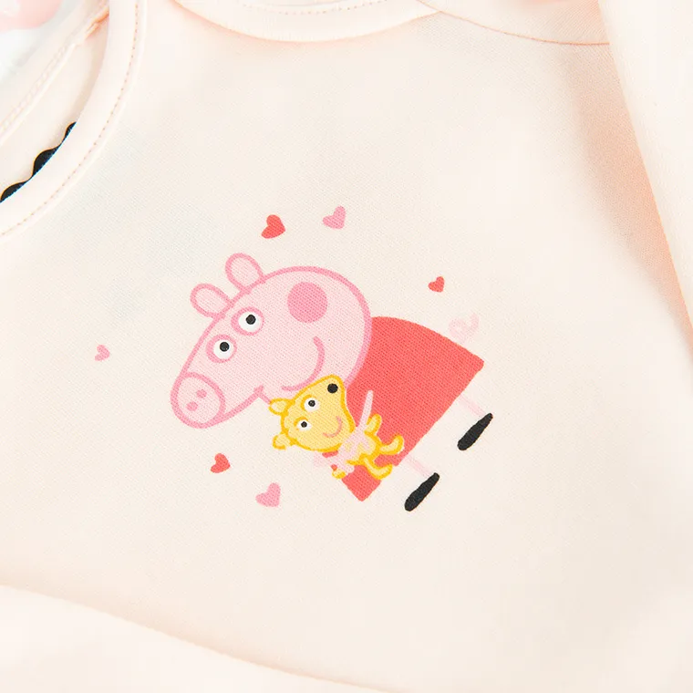 Cool Club, Body dziewczęce z długim rękawem, mix, Świnka Peppa, zestaw, 3 szt.