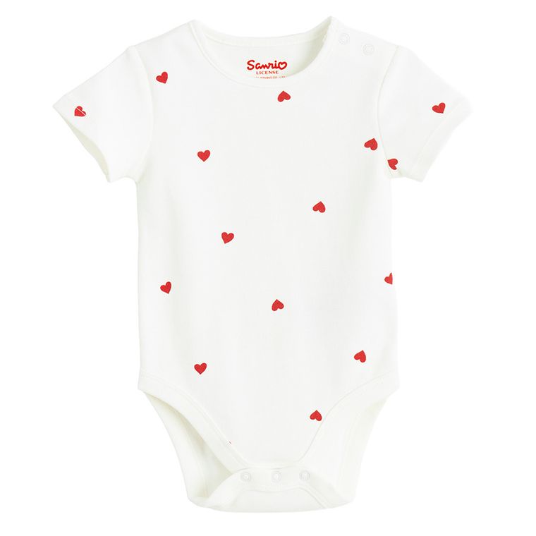 Cool Club, Body dziewczęce z krótkim rękawem, mix, zestaw, 4 szt., Hello Kitty