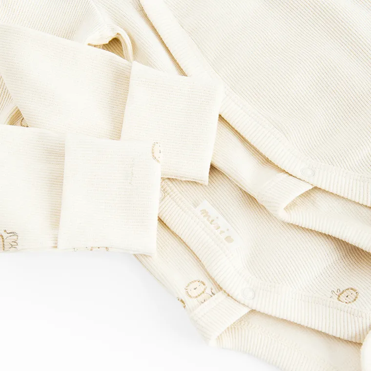 Cool Club, Body niemowlęce z długim rękawem, prążkowane, mix, zestaw, 2 szt.