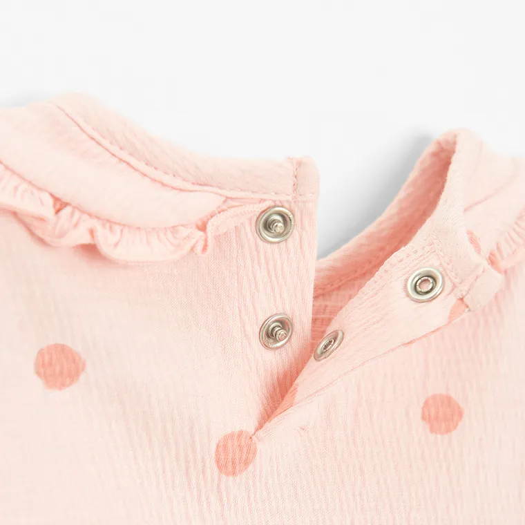 Cool Club, Body sukienka dziewczęce z długim rękawem, różowe