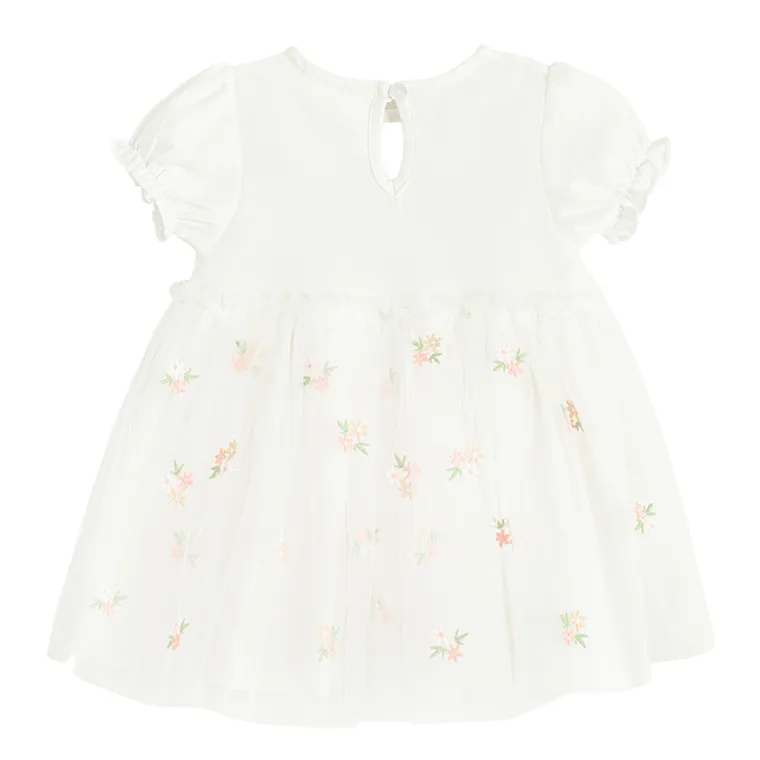 Cool Club, Body sukienka dziewczęce z krótkim rękawem, białe