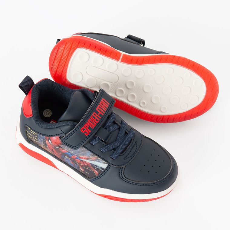 Cool Club, Buty sportowe chłopięce, granatowe, świecąca podeszwa, Spider-Man
