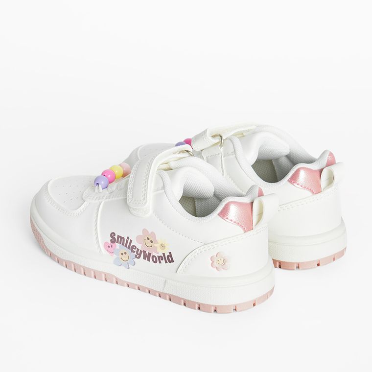 Cool Club, Buty sportowe dziewczęce, białe, SmileyWorld