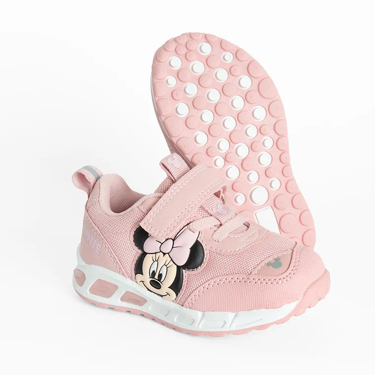 Cool Club, Buty sportowe dziewczęce, różowe, świecąca podeszwa, Myszka Minnie
