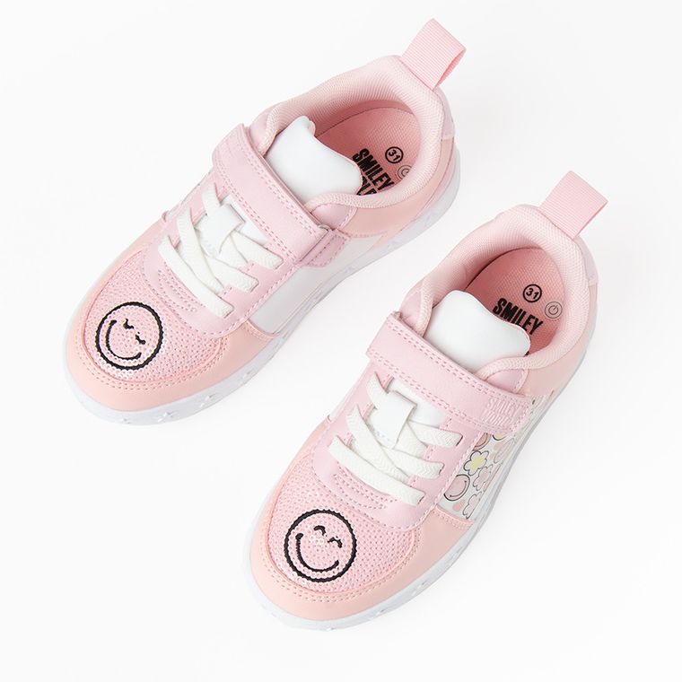 Cool Club, Buty sportowe dziewczęce, różowe, świecąca podeszwa, SmileyWorld