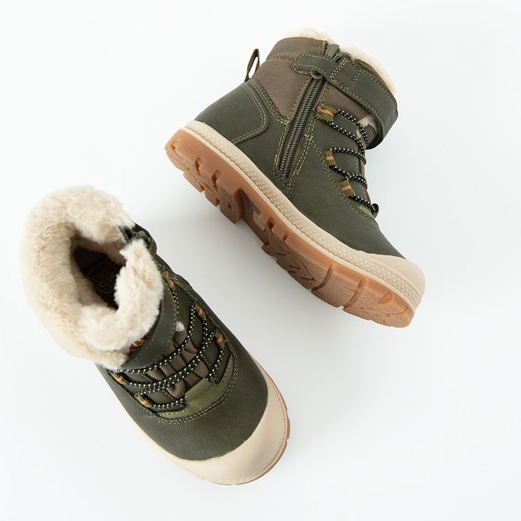 Cool Club, Buty zimowe chłopięce, pachnące, zielone, ocieplane, Zdrowa Stopa, podeszwa Bio-Protect