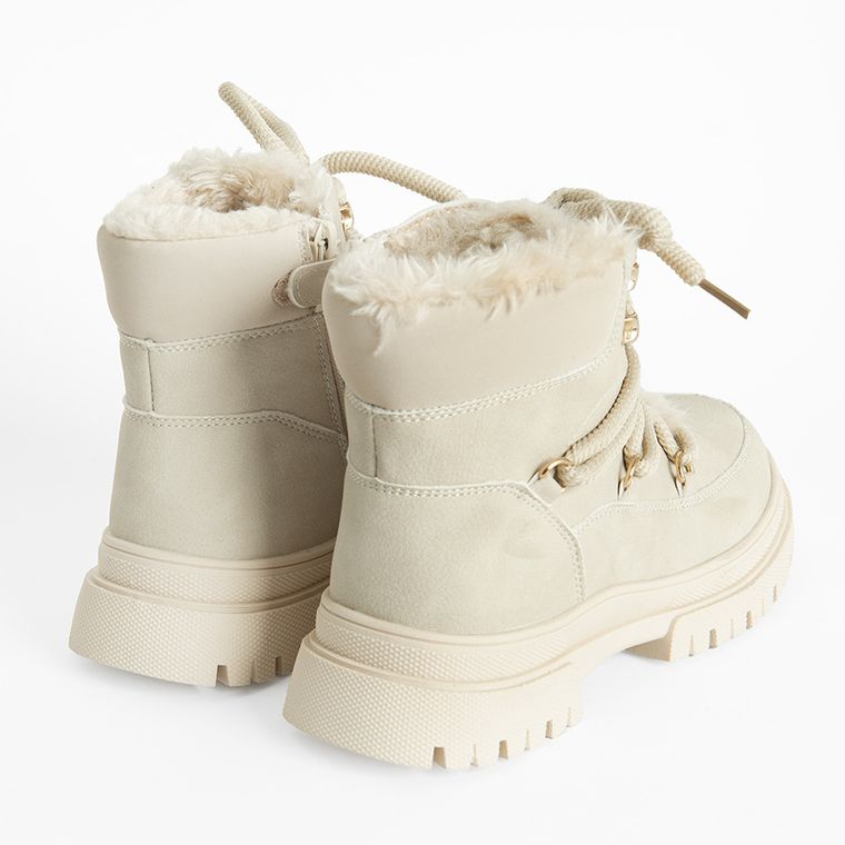 Cool Club, Buty zimowe dziewczęce, ocieplane, beżowe