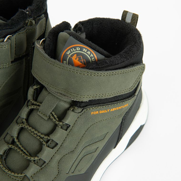 Cool Club, Buty zimowe, zielone, ocieplane, skórzana wkładka