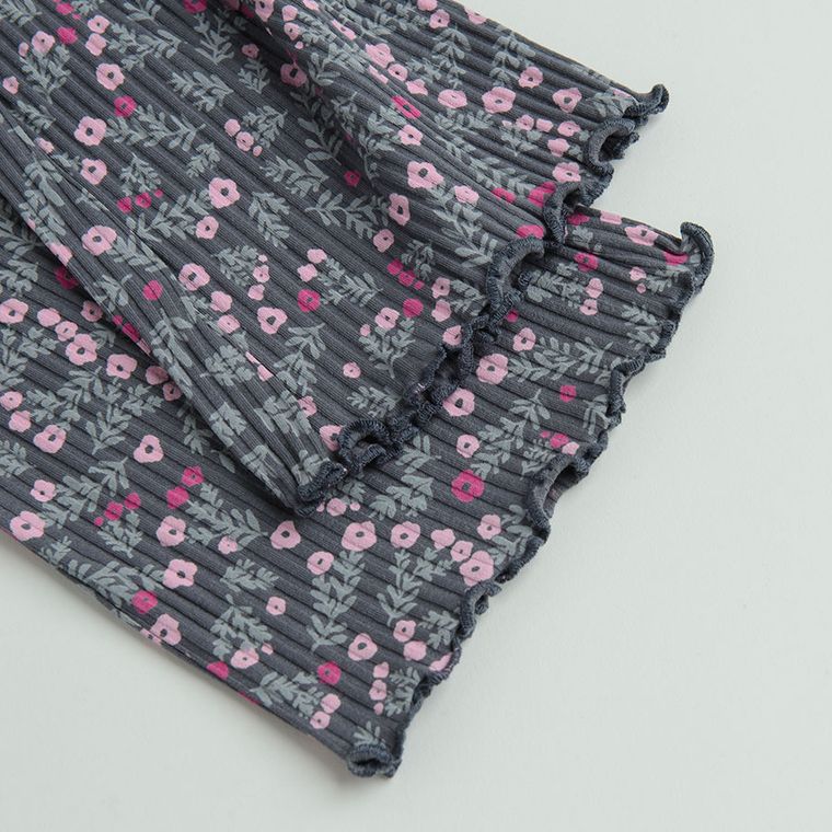 Cool Club, Jegginsy dziewczęce, dzwony, prążkowane, grafitowe