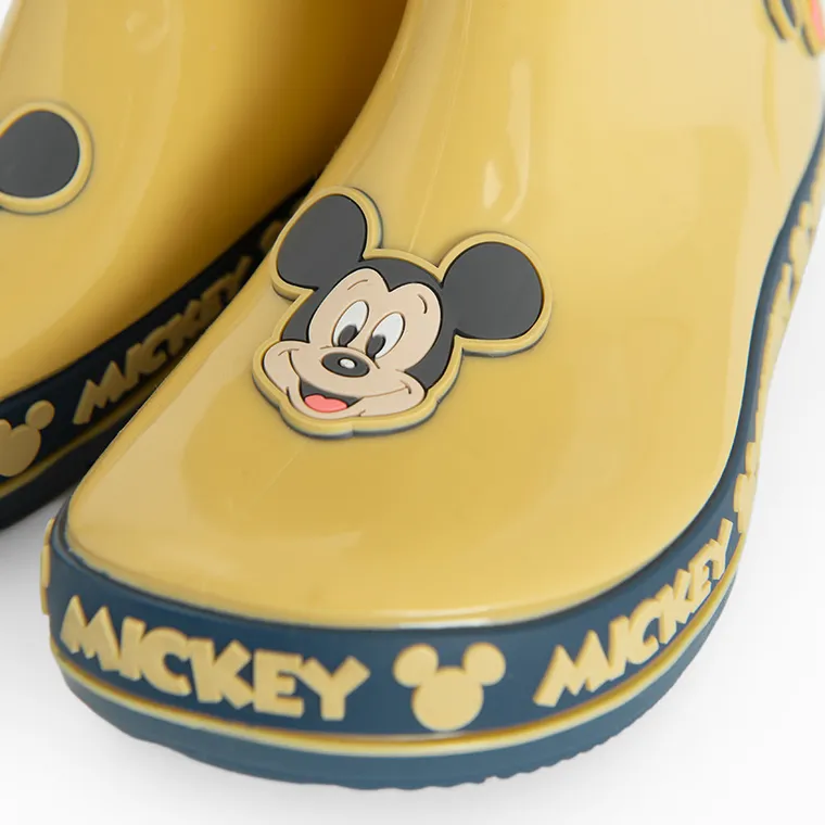 Cool Club, Kalosze chłopięce, żółte, podeszwa Barefoot, Myszka Miki