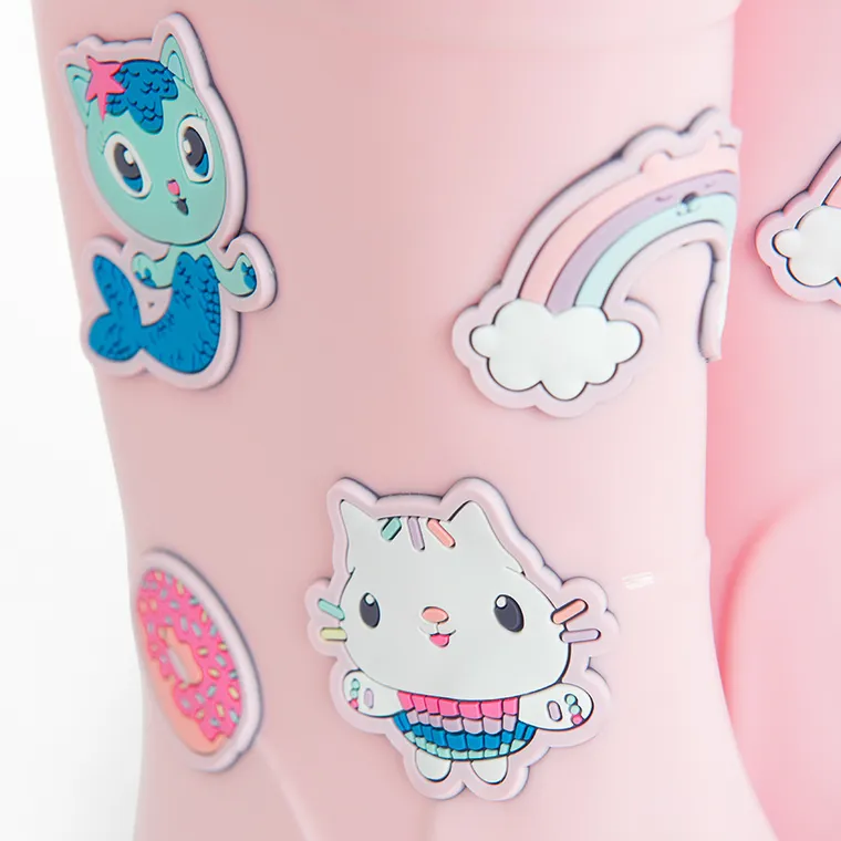 Cool Club, Kalosze dziewczęce, różowe, podeszwa Barefoot, Koci Domek Gabi