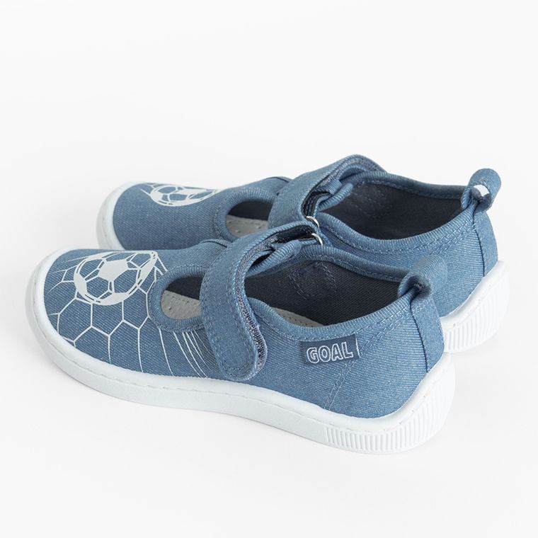 Cool Club, Kapcie chłopięce, niebieskie, Zdrowa Stopa, Comfort-Fit