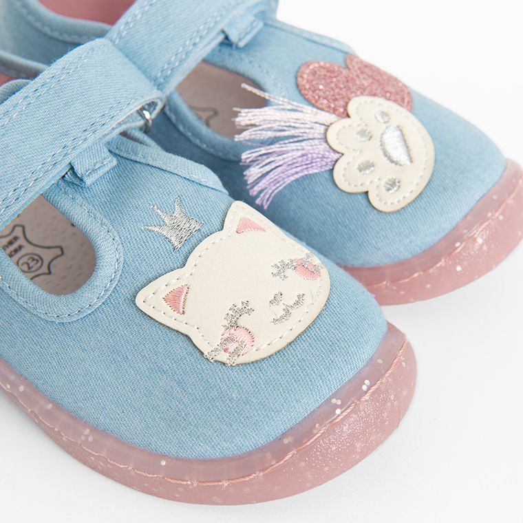 Cool Club, Kapcie dziewczęce, niebieskie, Zdrowa Stopa, Comfort-Fit