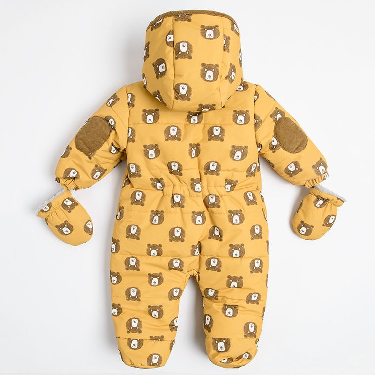 Cool Club, Kombinezon chłopięcy z kapturem, żółty