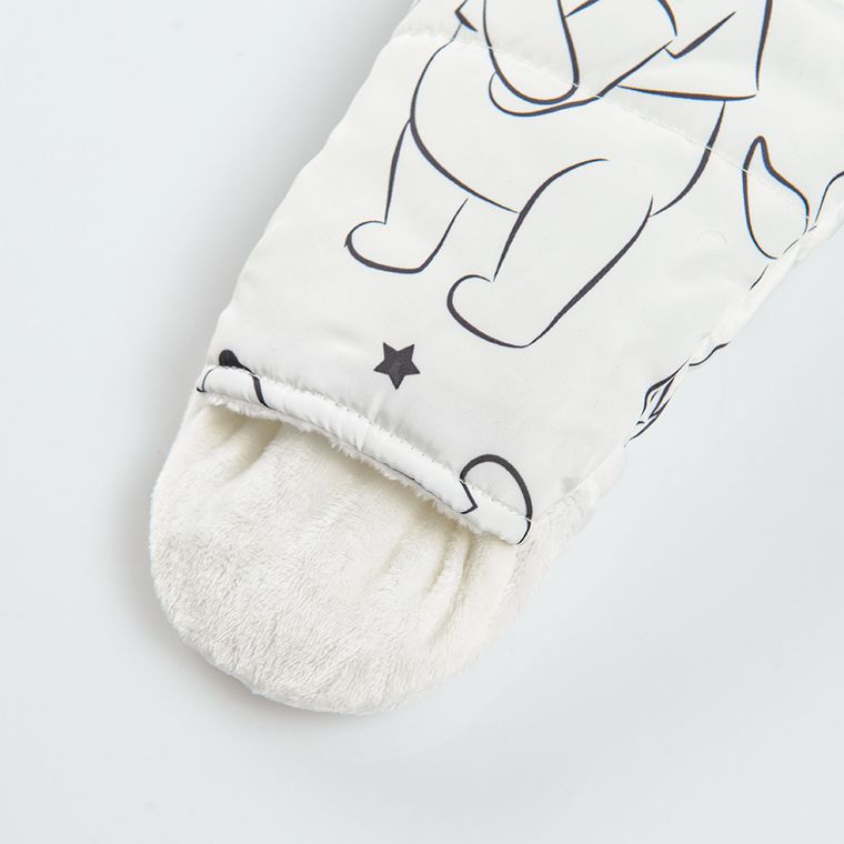 Cool Club, Kombinezon dziecięcy z kapturem, ecru, Kubuś Puchatek