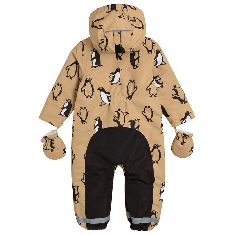 Cool Club, Kombinezon dziecięcy z kapturem, jasnobrązowy, wypełnienie PrimaLoft