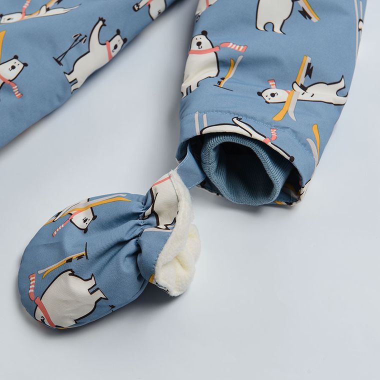 Cool Club, Kombinezon narciarski chłopięcy z kapturem, niebieski, wypełnienie Primaloft