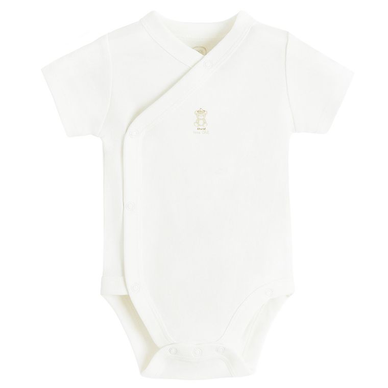 Cool Club, Komplet chłopięcy, Body z krótkim rękawem, Półśpiochy, Czapka, biały