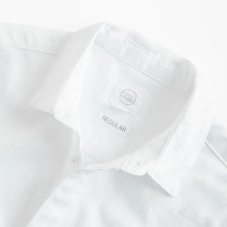 Cool Club, Komplet chłopięcy, Koszula z krótkim rękawem, Spodnie materiałowe, Szelki, mix