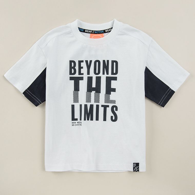 Cool Club, Komplet chłopięcy, T-shirt, Szorty, biało-granatowy