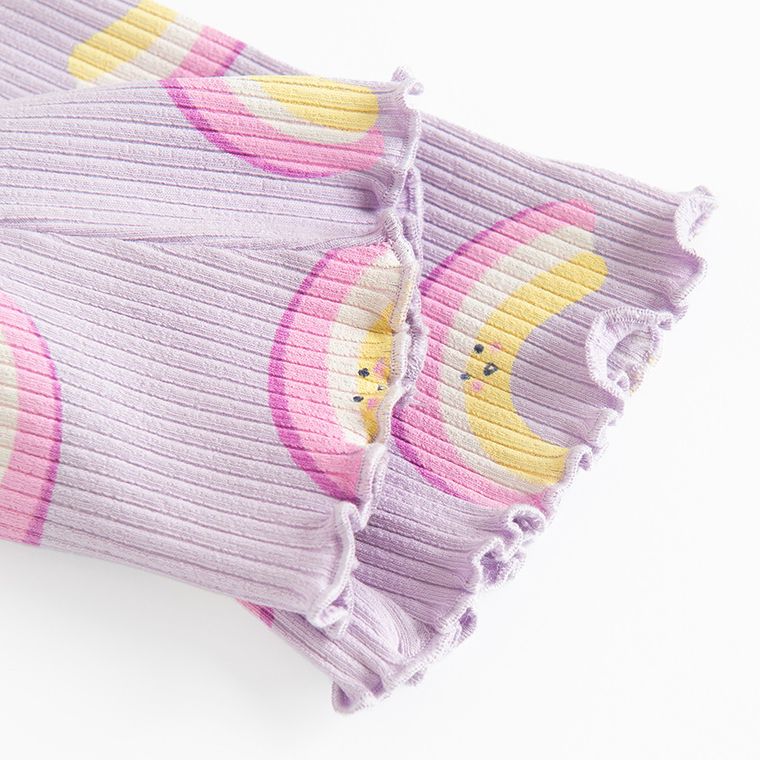 Cool Club, Komplet dziewczęcy, Bluza, Jegginsy, prążkowane, fioletowy