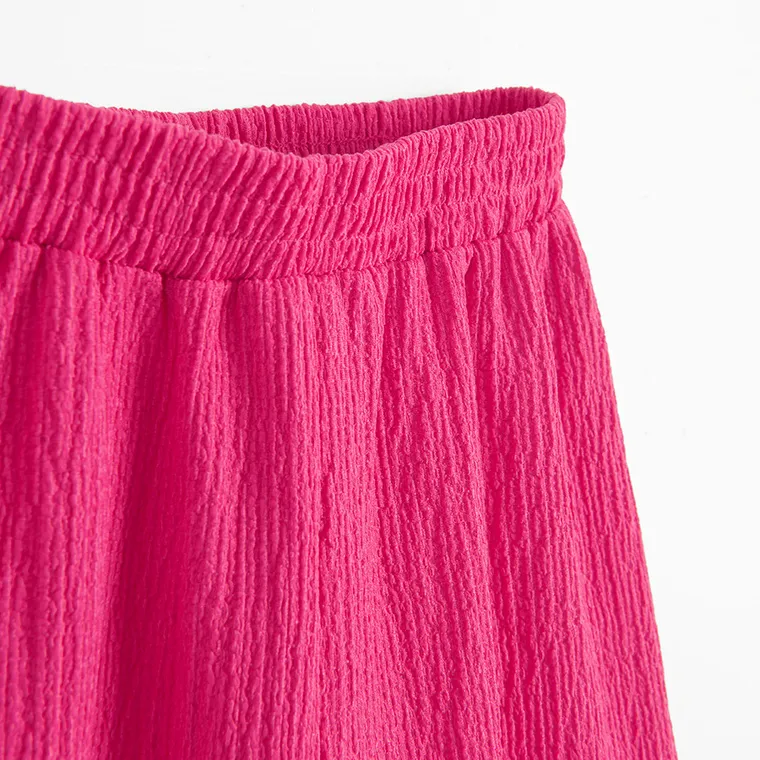 Cool Club, Komplet dziewczęcy, Bluzka bez rękawów, Spodnie materiałowe, wide, różowy